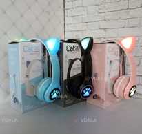 Дитячі блютуз Навушники з кошачими вушками Cat VIV-23M з підсвіткою - VDALA.PRO