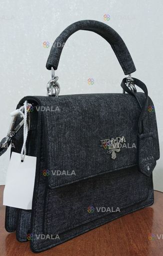 Темно -сіра жіноча сумка Prada - VDALA.PRO