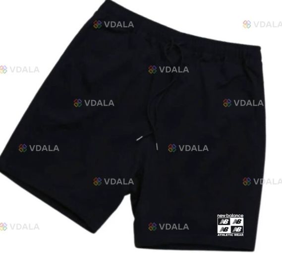 Мужские спортивные шорты New Balance NB Logo черные серые нью беленс - VDALA.PRO