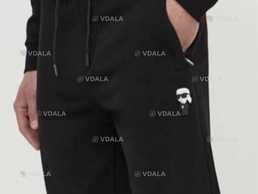 Мужские спортивные шорты Karl Lagerfeld Logo черные карл лагерфильд - VDALA.PRO