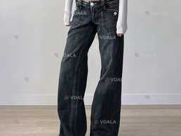 джинсы клеш винтаж на низкой посадке - VDALA.PRO