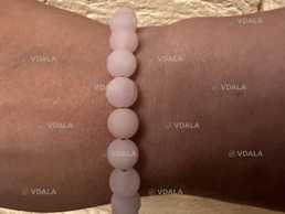 Браслет з рожевого кварцу, боаслет из розового кварца - VDALA.PRO